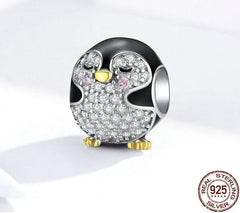 925 Sterling Silver Pendent Charm Jewelry Penguin Baby BSC126