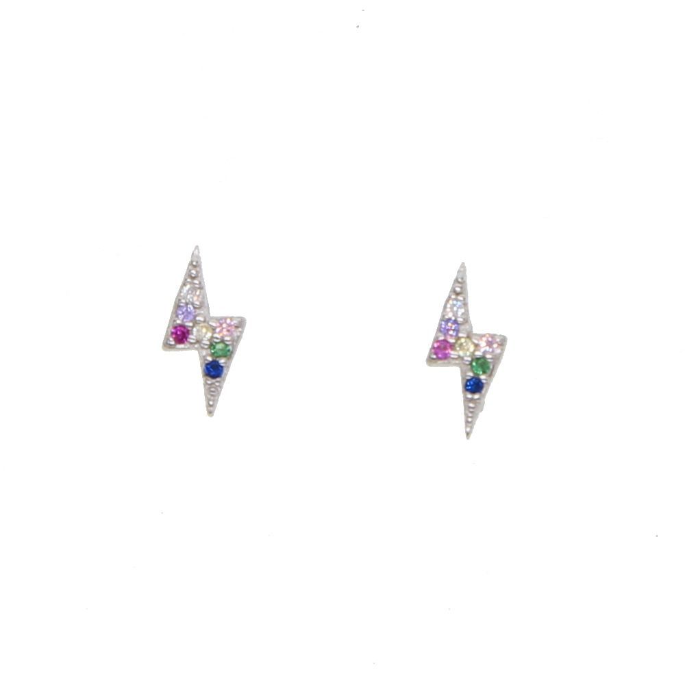 925 Sterling Silver Rainbow Blight Earrings Charm Jewelry