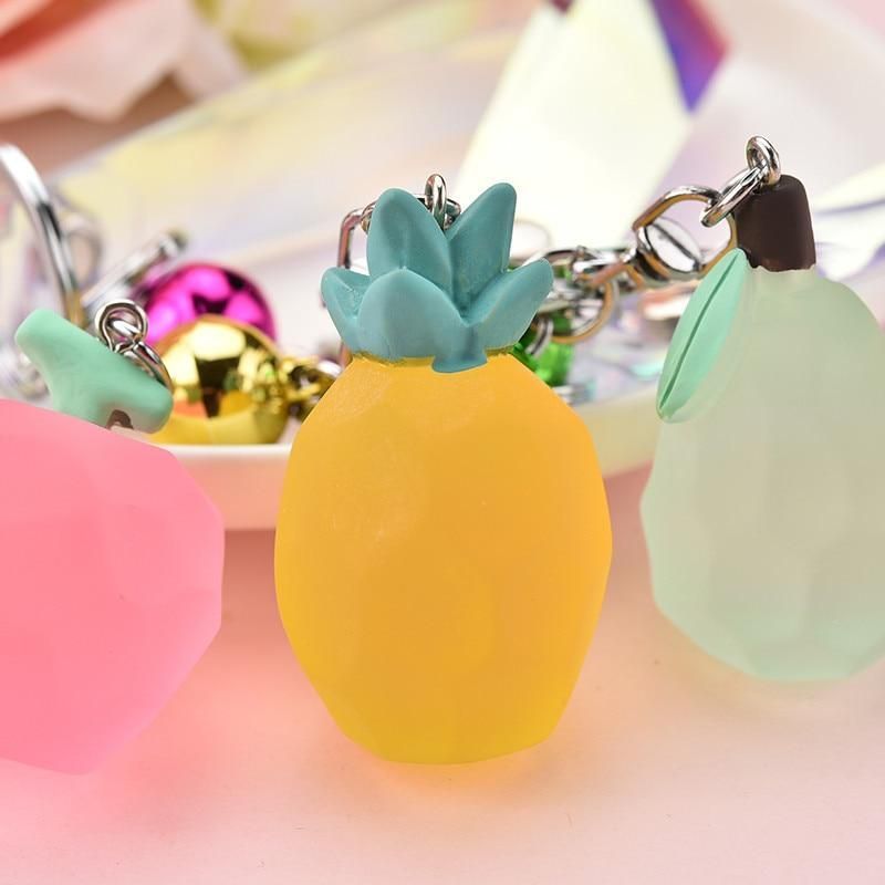 Acrylic fruit Keychain Car cut key chain car pendant student bag key chain small gift K2326