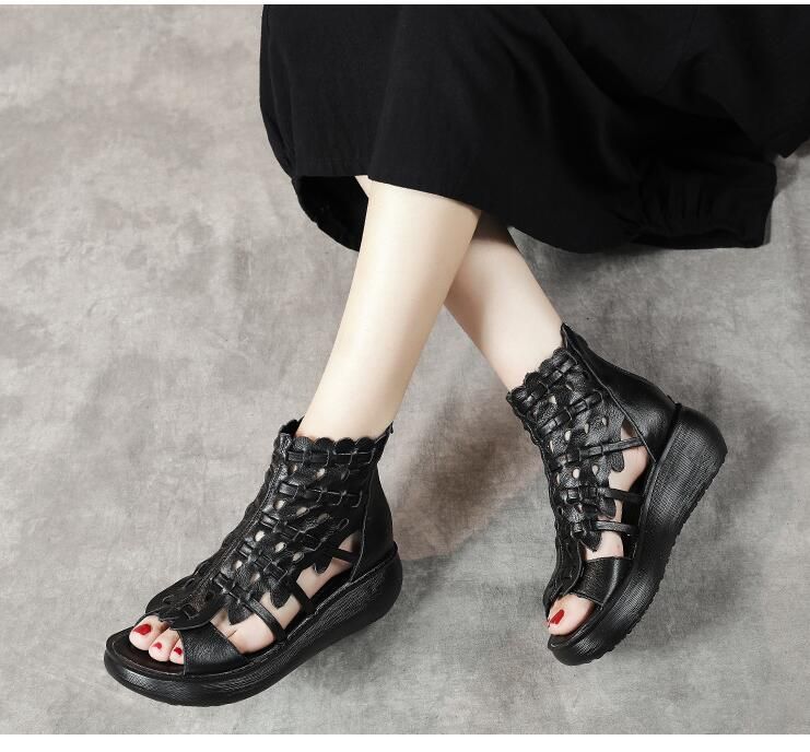 Ankle Boots  Casual Shoes GRCL0321 Leather Wedges Sandals