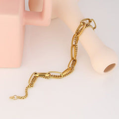 Bracelet Charm Jewelry Stainless Steel Chain Metal Texture YH1800A