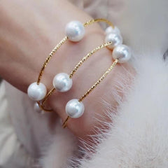 Bracelets Charm Jewelry Multi Layers Simulated Pearl #ET300