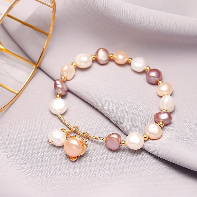 Bracelets Charm Jewelry XYS0349 Lucky Cat Baroque Natural Pearls