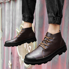 Breathable Leather Business Sneakers Boots  Casual Shoes JOS1011