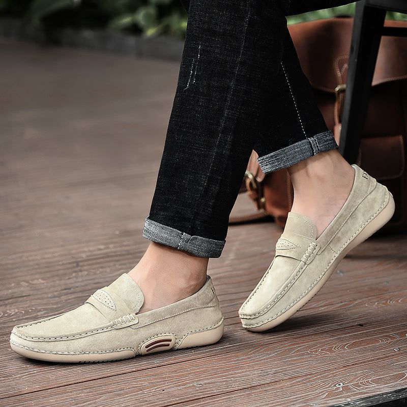 Breathable Suede  Casual Shoes TBFS0955 Soft Leather Loafers