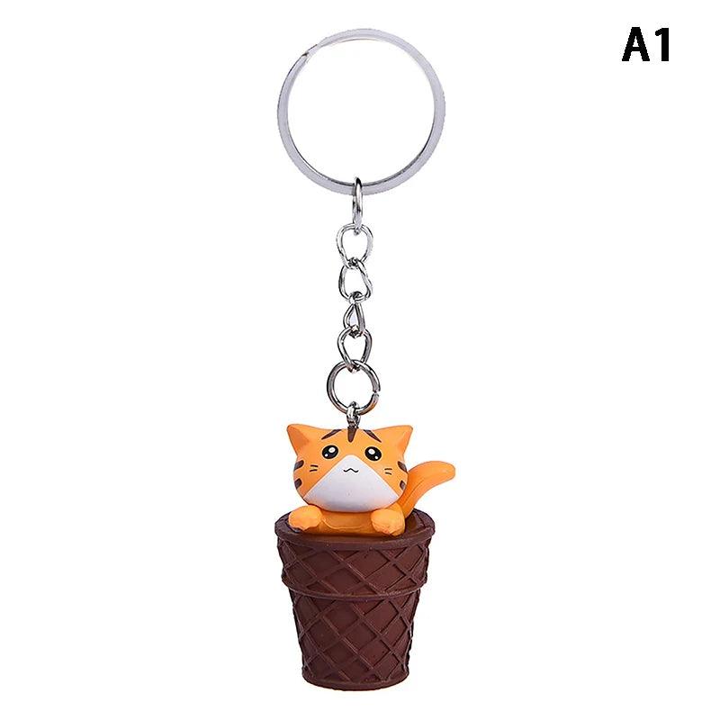 Cute Cat Box Unique Keychain for Bags, Suitable for all Genders - A009