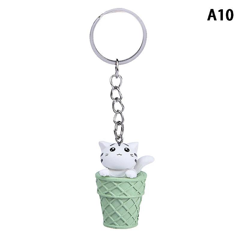 Cute Cat Box Unique Keychain for Bags, Suitable for all Genders - A009