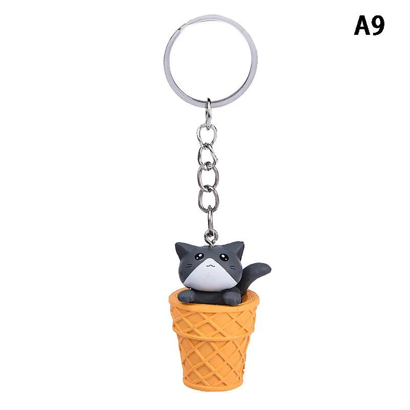 Cute Cat Box Unique Keychain for Bags, Suitable for all Genders - A009