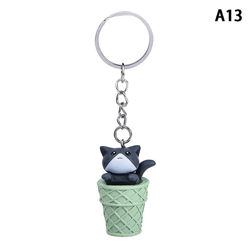 Cute Cat Box Unique Keychain for Bags, Suitable for all Genders - A009