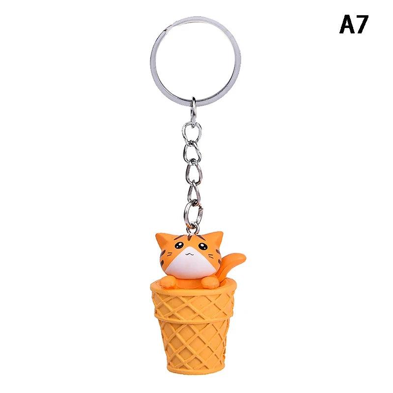 Cute Cat Box Unique Keychain for Bags, Suitable for all Genders - A009