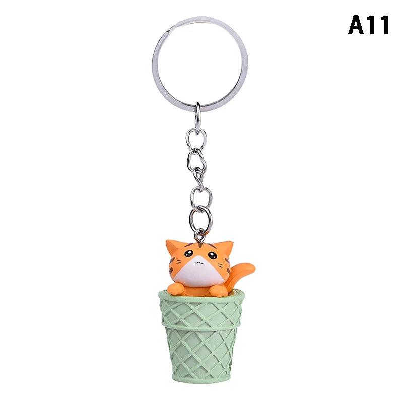 Cute Cat Box Unique Keychain for Bags, Suitable for all Genders - A009