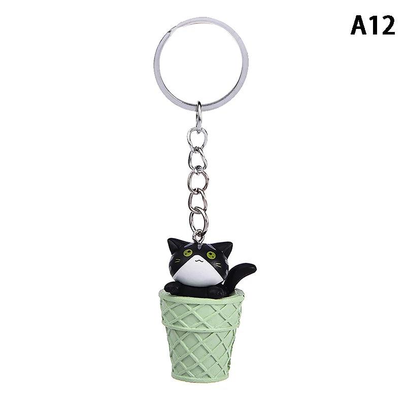 Cute Cat Box Unique Keychain for Bags, Suitable for all Genders - A009