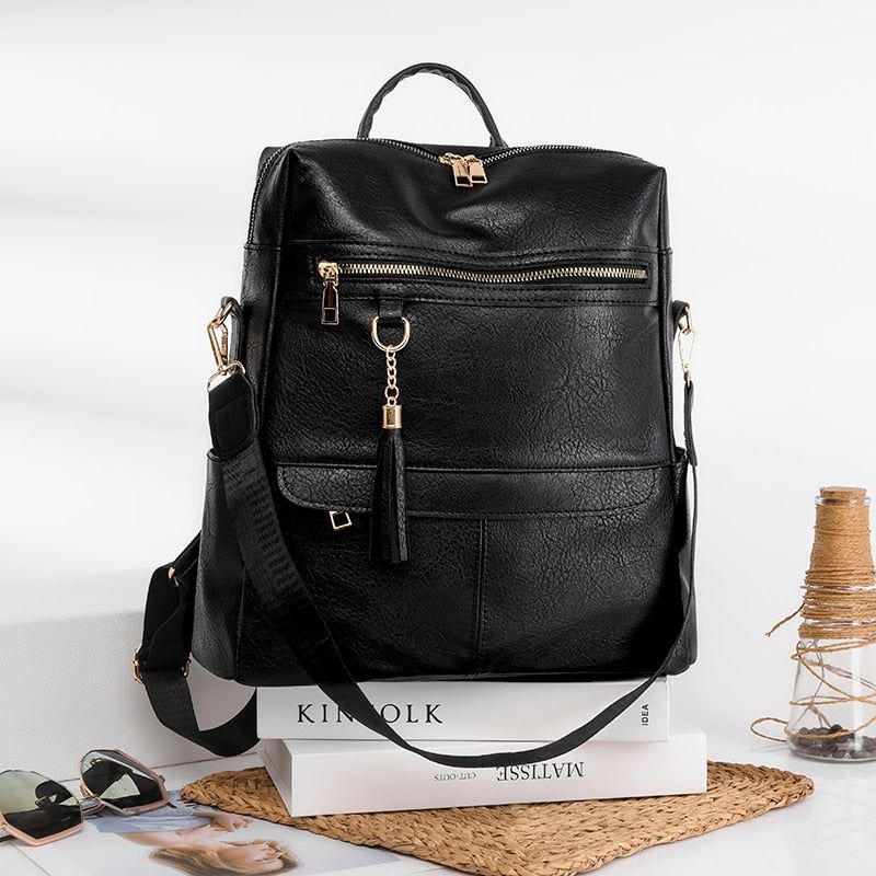 DB1242  Cool Backpack -  Soft Leather Shoulder Bag