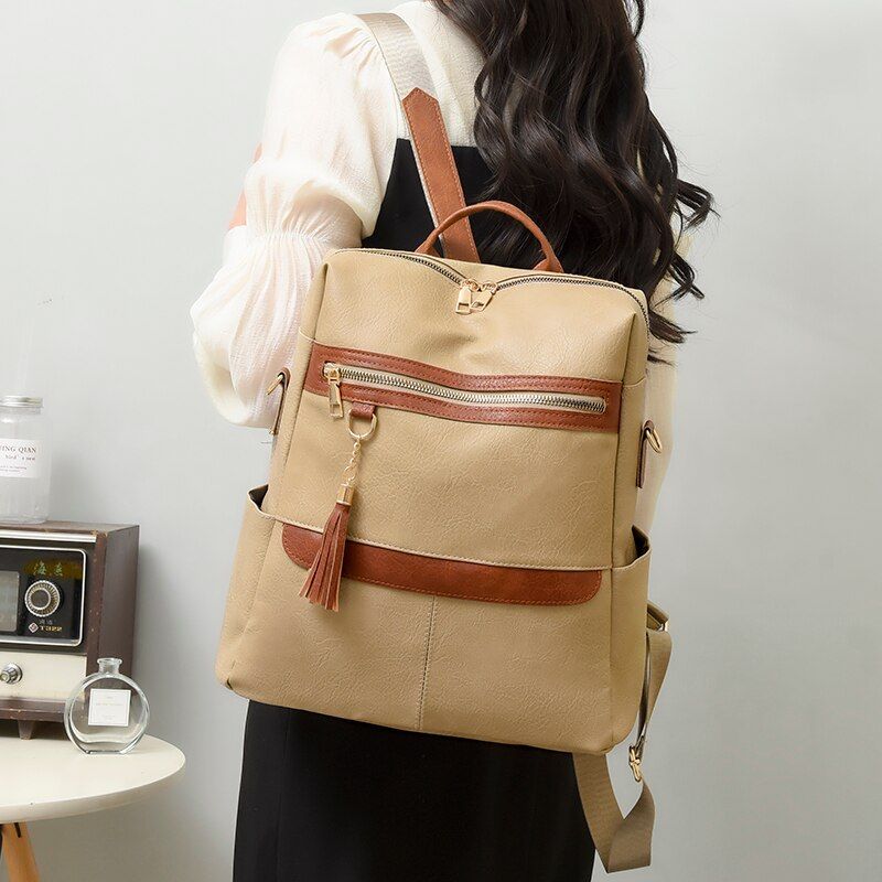 DB1242  Cool Backpack -  Soft Leather Shoulder Bag