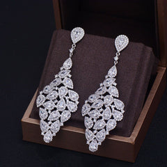 Earrings Charm Jewelry Big Long Austrian Crystal G477