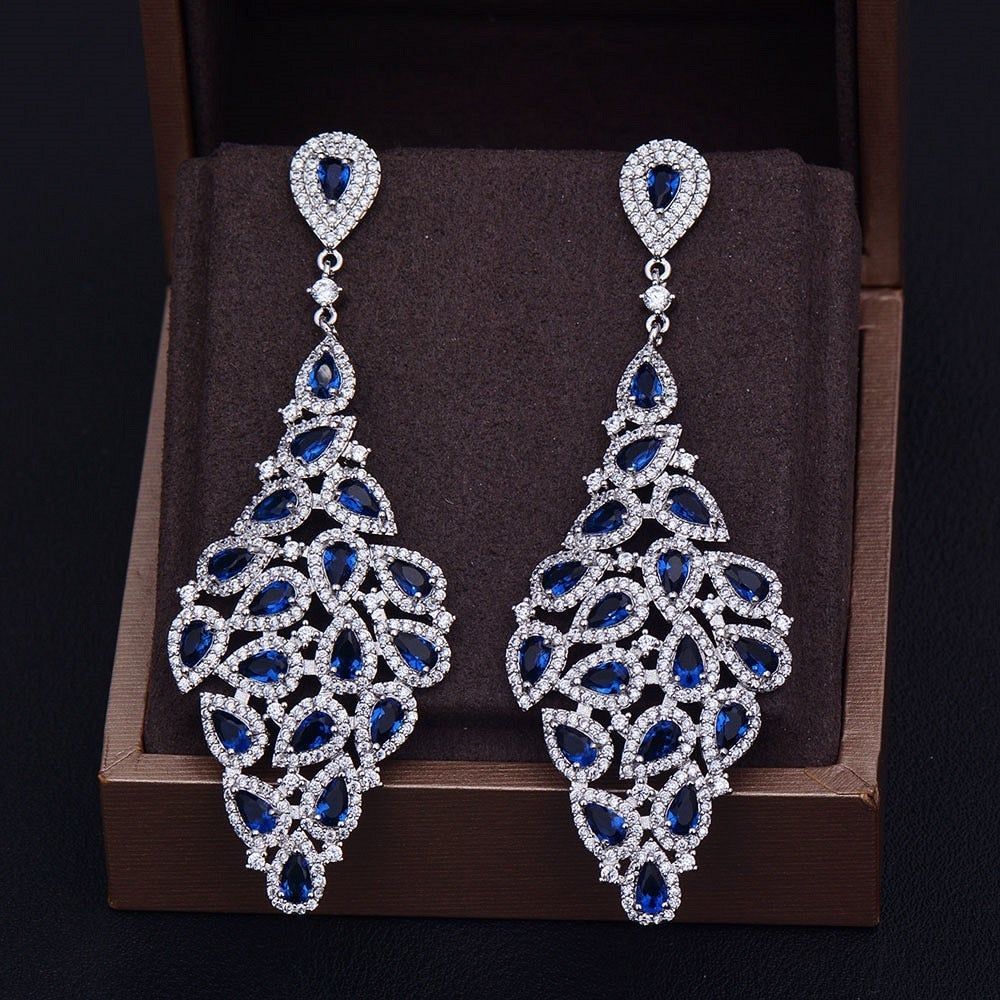 Earrings Charm Jewelry Big Long Austrian Crystal G477