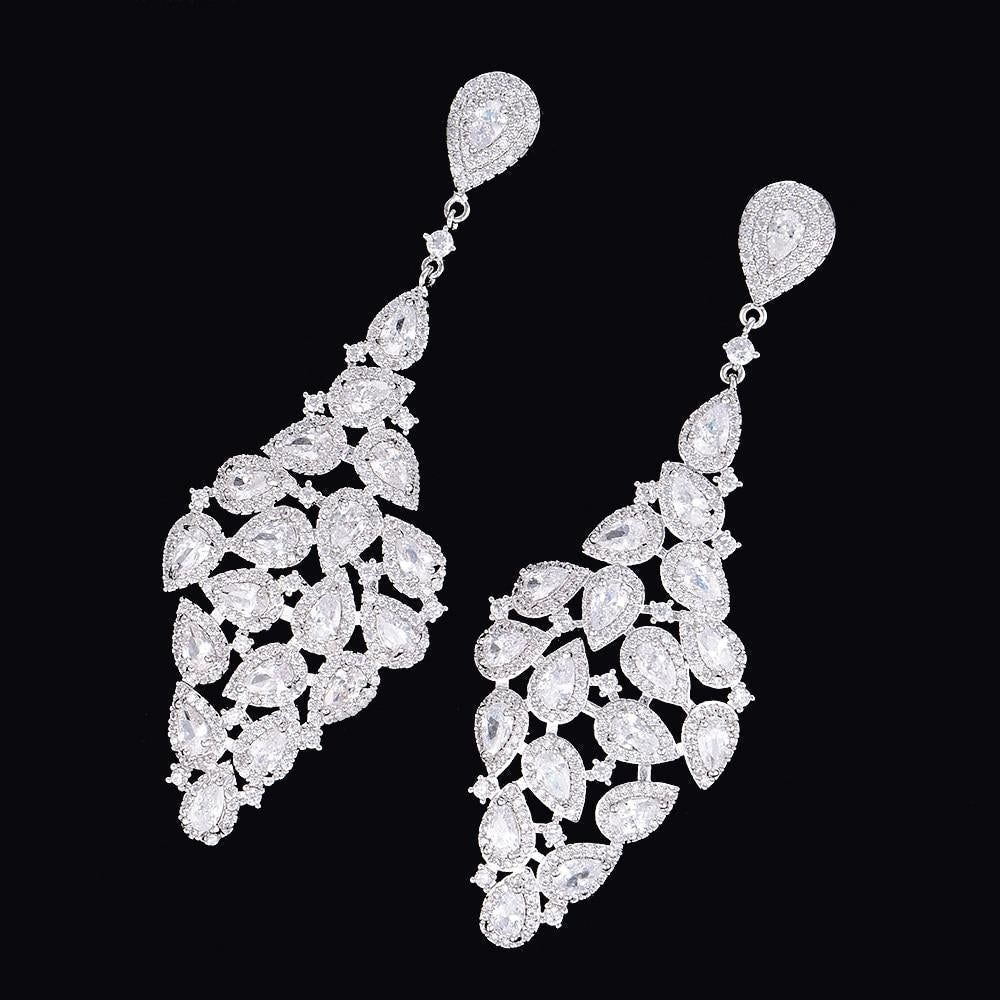 Earrings Charm Jewelry Big Long Austrian Crystal G477