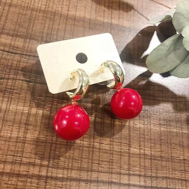 Earrings Charm Jewelry Big Simulated Pearl  #ET428