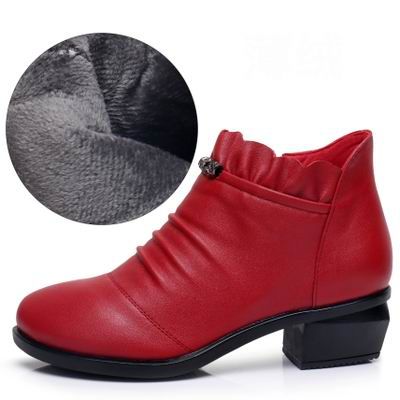 Leather Fur Ankle Boots  Casual Shoes WCS0206