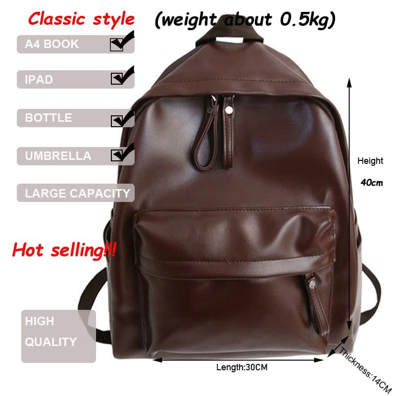 Leather Shoulder Bag - Cool Backpack QB333