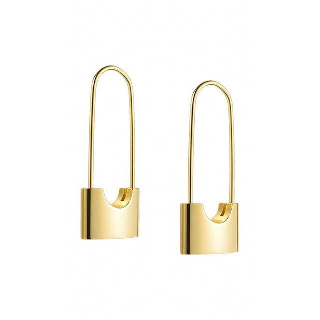 Metal Lock Unusual Earrings Charm Jewelry XYS0216