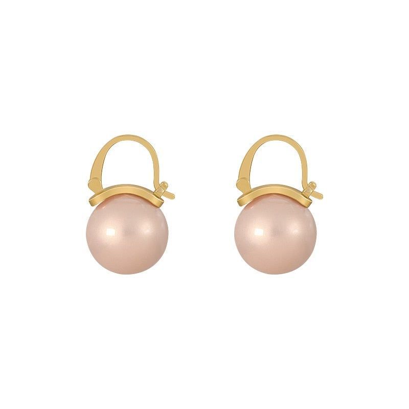 Simple Big Pearl Ball Earrings Charm Jewelry XYS0318