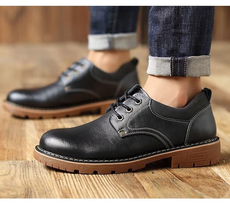 Casual Shoes Genuine Leather 2021 Brogue Safety Sneakers #9536