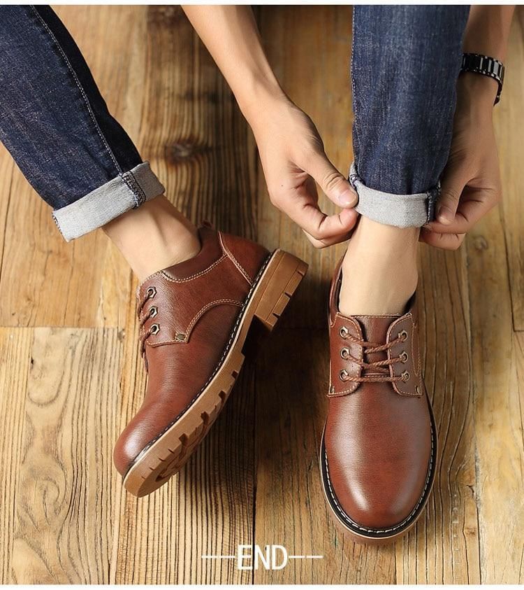 Casual Shoes Genuine Leather 2021 Brogue Safety Sneakers #9536