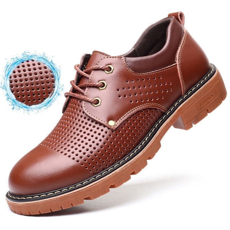 Casual Shoes Genuine Leather 2021 Brogue Safety Sneakers #9536