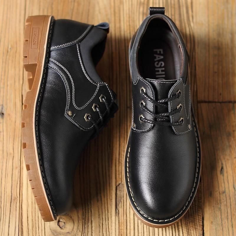 Casual Shoes Genuine Leather 2021 Brogue Safety Sneakers #9536