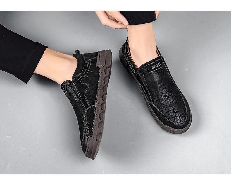 Casual Shoes Genuine Leather Loafers Comfortable Outdoor Driving Shoes