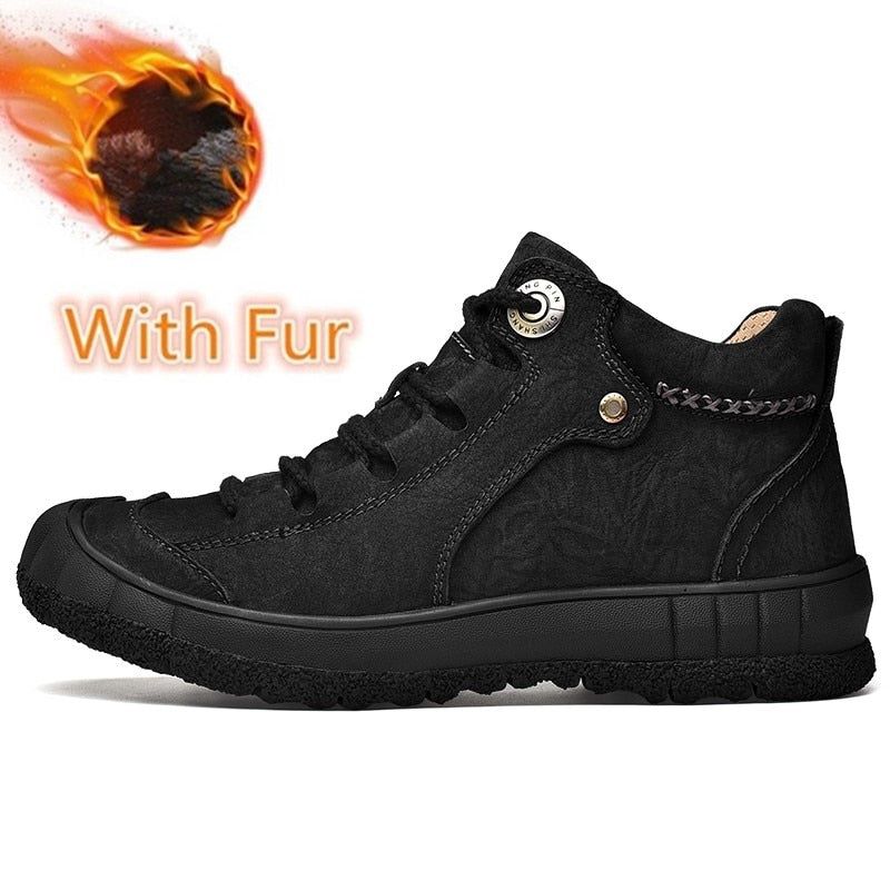 Casual Shoes JS0408 Outdoor Leather Ankle Boots Sneakers