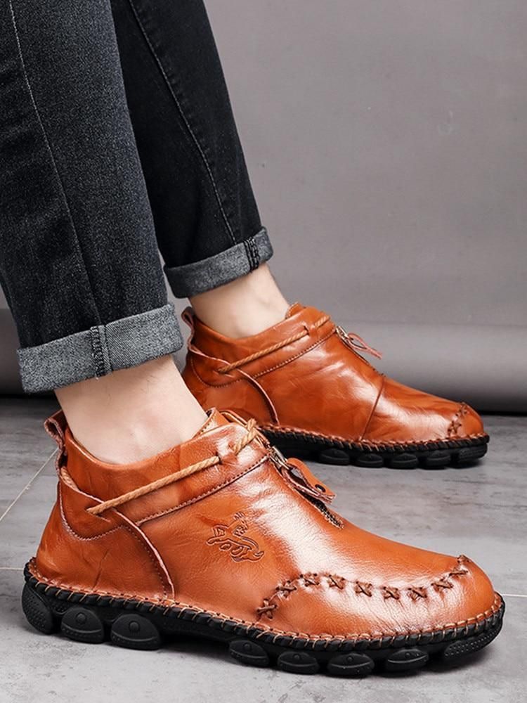 Casual Shoes Leather Ankle Boot Comfortable Shoes