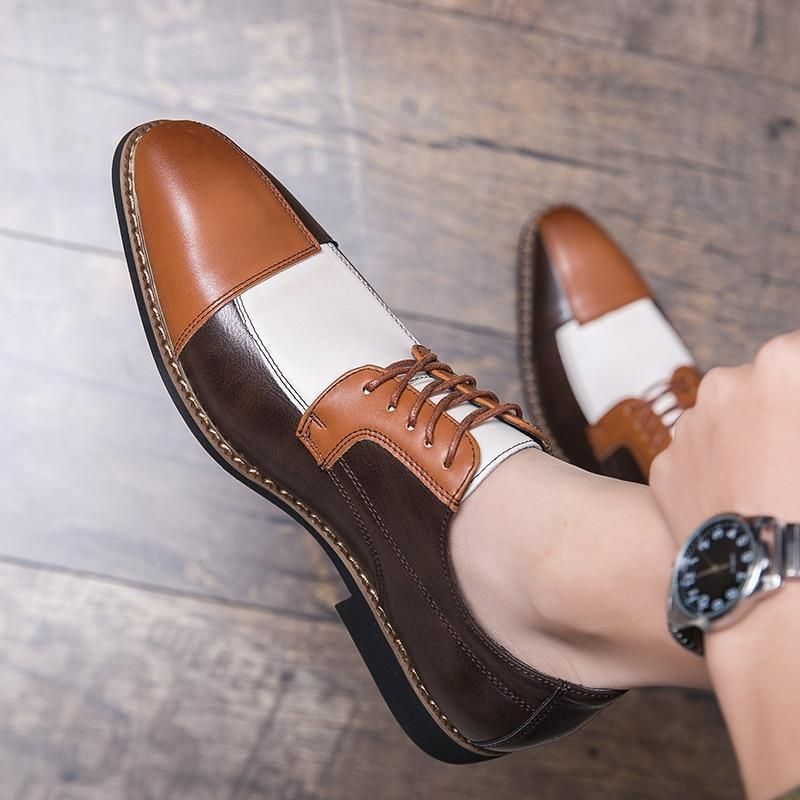 Casual Shoes Leather Dress Shoes Lace Up Moccasins Loafers For Men