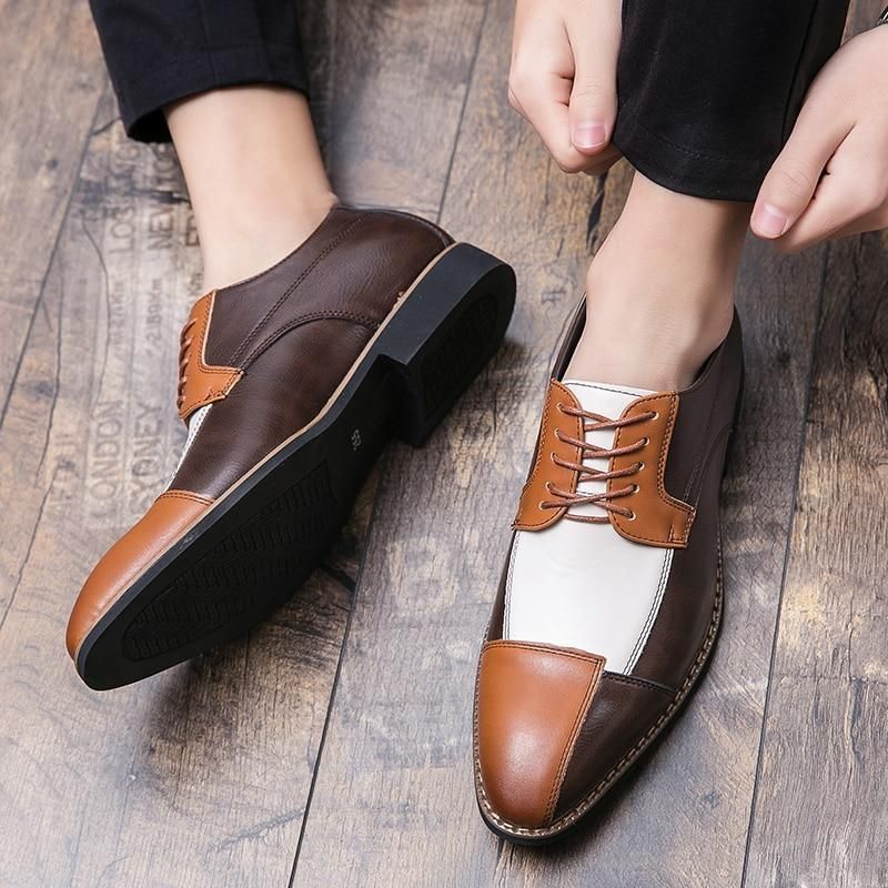 Casual Shoes Leather Dress Shoes Lace Up Moccasins Loafers For Men