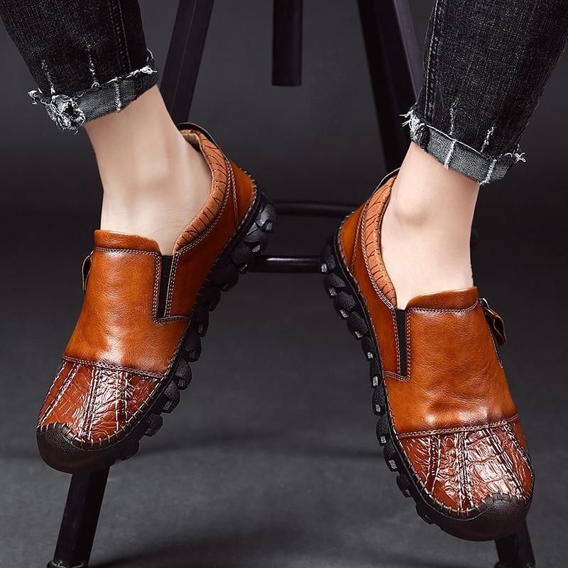 Casual Shoes Leather  Flats Loafers #XS7023