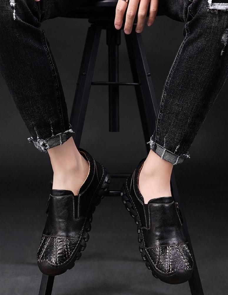 Casual Shoes Leather  Flats Loafers #XS7023