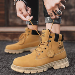 Casual Shoes Military Ankle Boots Lightweight PU Leather Footwear M2800