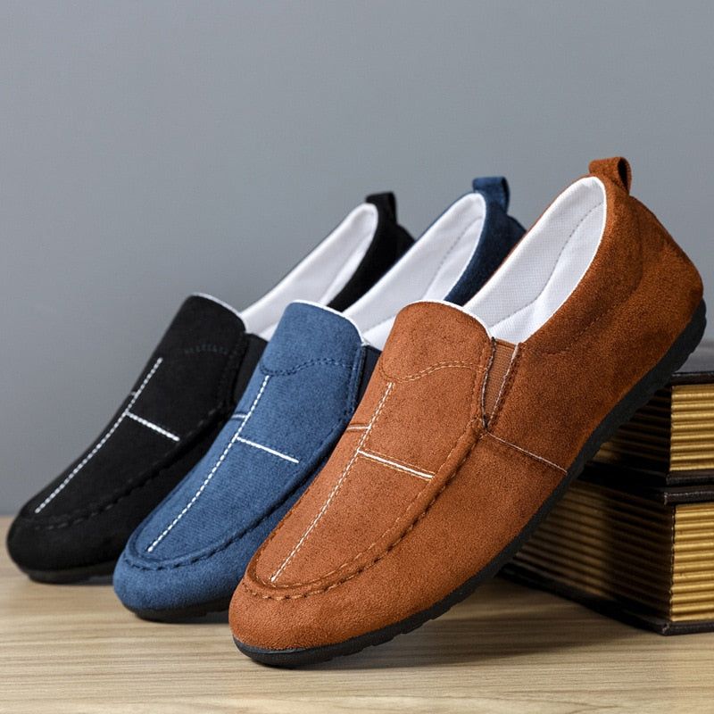 Casual Shoes QA248 -  Velvet Suede Leather Loafers