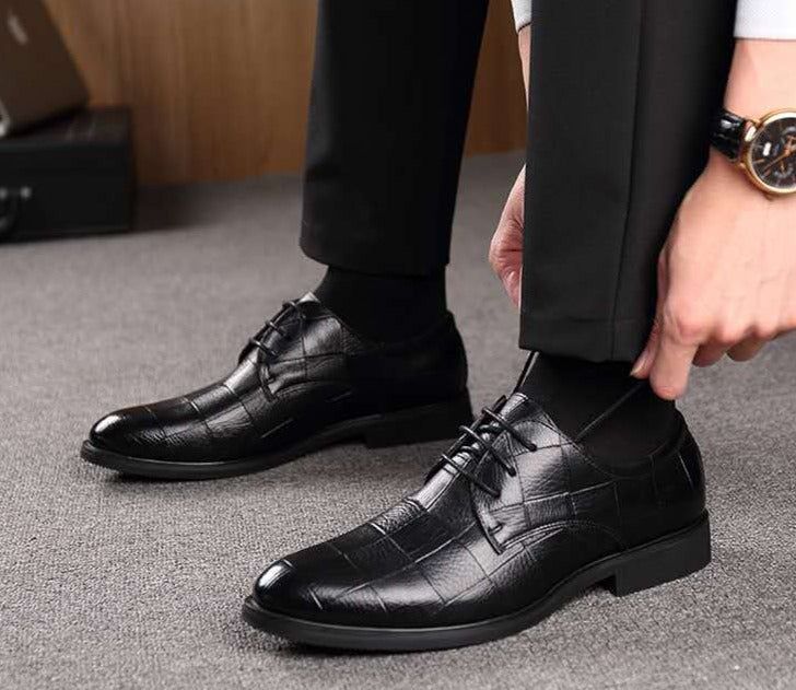 Casual Shoes Quality Patent Black Leather Soft Dress Shoes Flat Classic Oxford