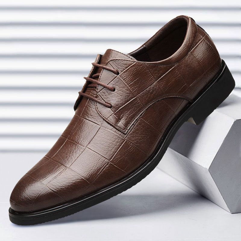 Casual Shoes Quality Patent Black Leather Soft Dress Shoes Flat Classic Oxford