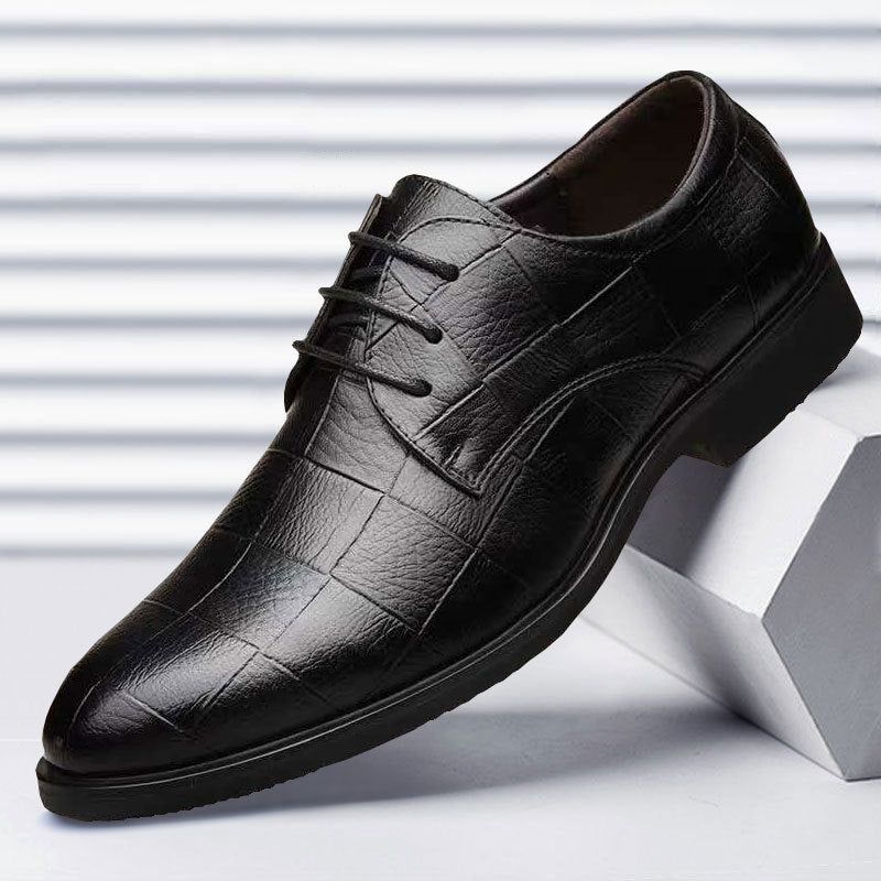 Casual Shoes Quality Patent Black Leather Soft Dress Shoes Flat Classic Oxford