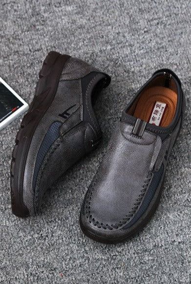 Casual Shoes Upscale  Brown Leather Flat Footwear Shoes