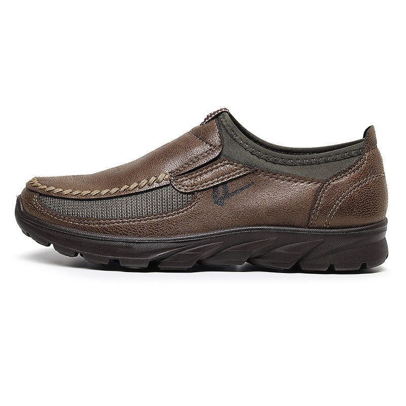 Casual Shoes Upscale  Brown Leather Flat Footwear Shoes