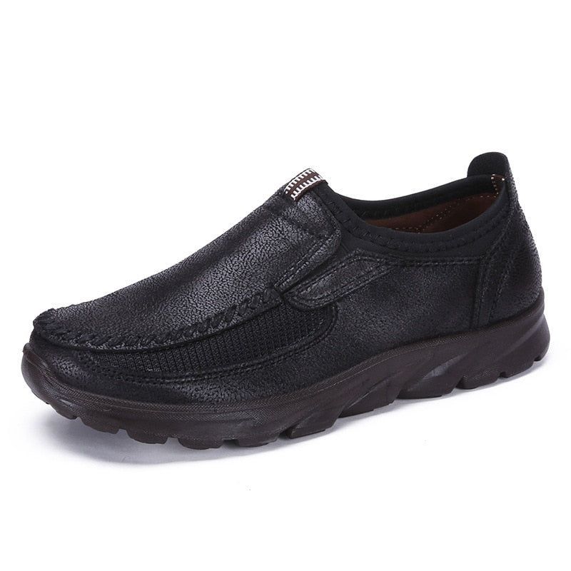 Casual Shoes Upscale  Brown Leather Flat Footwear Shoes