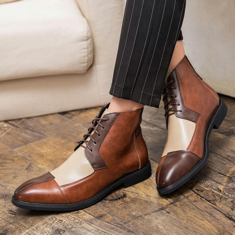 Dress Ankle Boots RM345: Stylish Leather Casual Shoes for Gentlemen