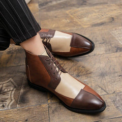 Dress Ankle Boots RM345: Stylish Leather Casual Shoes for Gentlemen