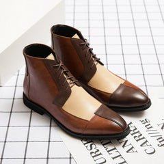 Dress Ankle Boots RM345: Stylish Leather Casual Shoes for Gentlemen