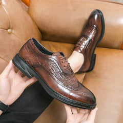 Leather Brogue Formal Business Casual Shoes - TZ1255