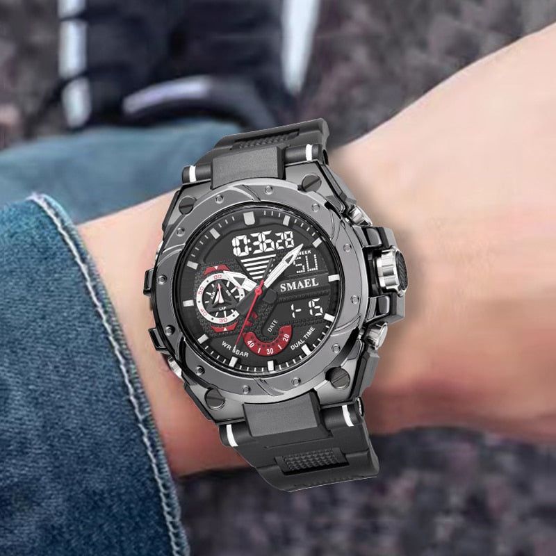 Simple Military Watch MSCWMM36 Sport Waterproof LED Quartz Digital Wristwatch